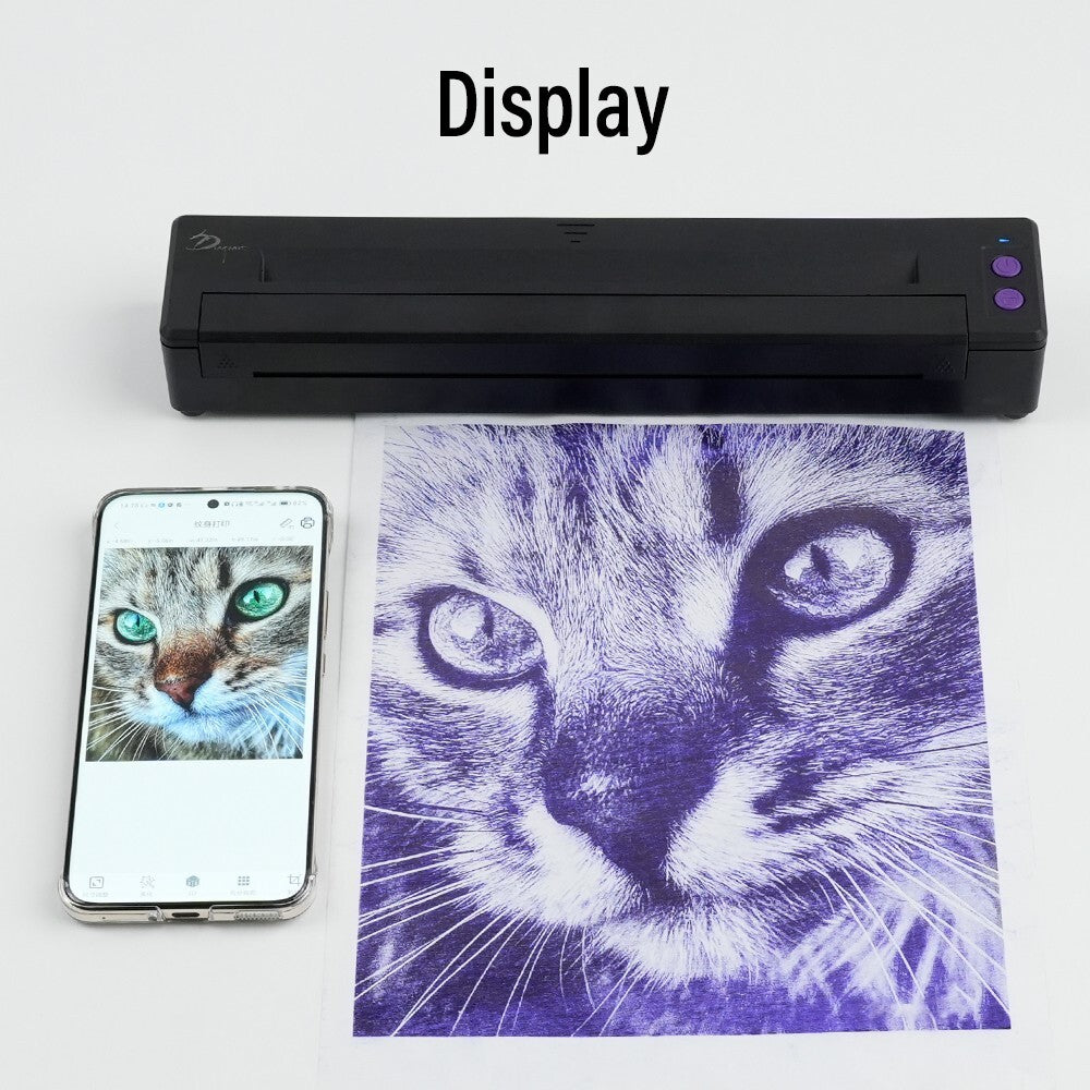 Mini Bluetooth Tattoo Printer - Wireless Thermal Stencil Copier with 2500mAh Battery
