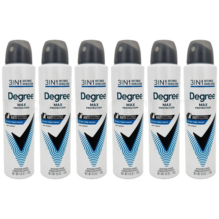 Men's Max Protection 3-in-1 Extra Fresh Antiperspirant Deodorant Spray - 4.8oz Lot of 6