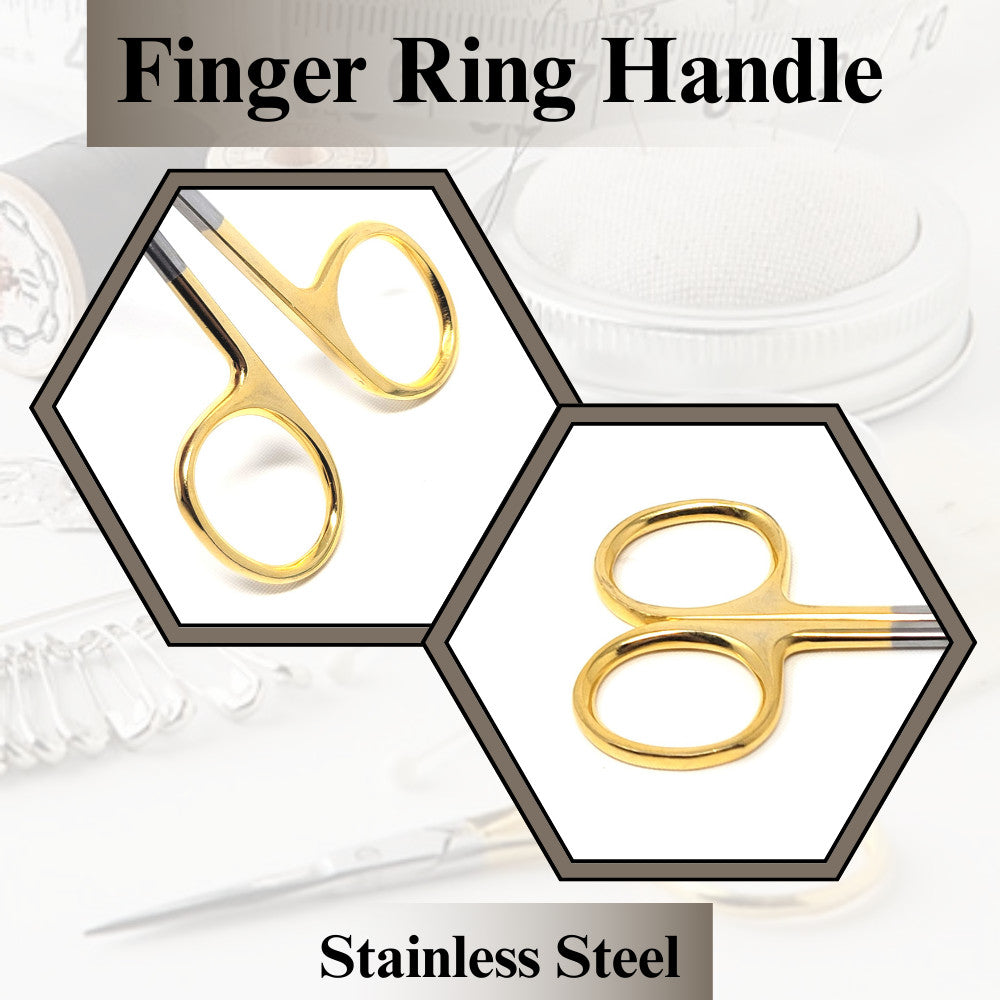 Stainless Steel Grooming Scissors 4.5 Inch for Facial, Nail, Hair & Eyebrow Trimming