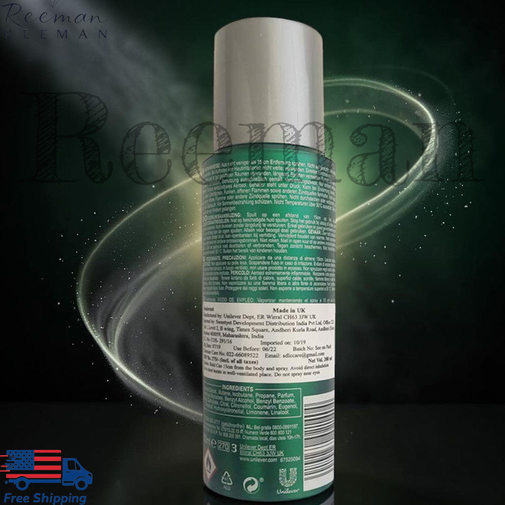 Men's Long Lasting Deodorant Spray 200ml | Fresh Masculine Scent, Pack Options