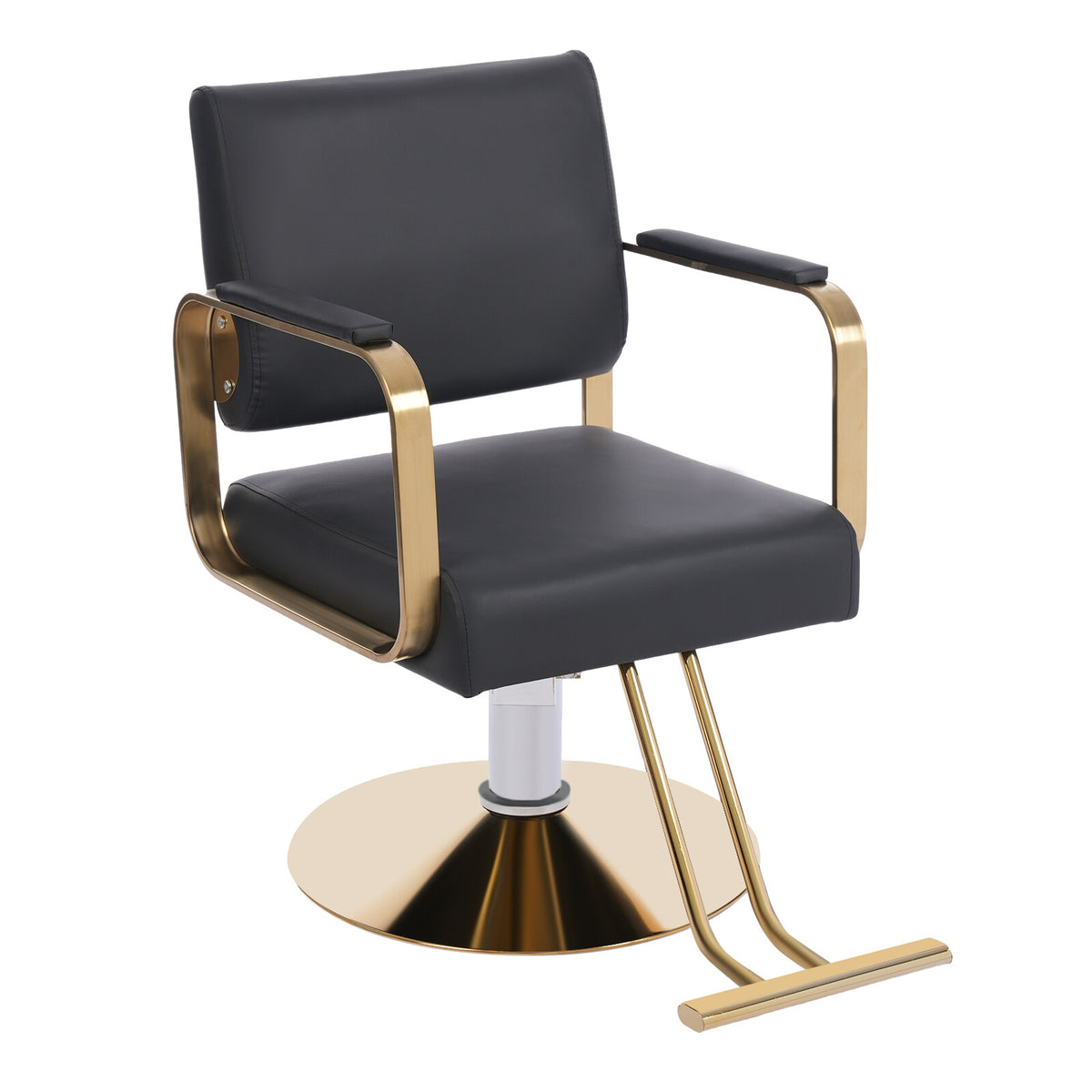Height Adjustable Salon Chair with Footrest for Hair Stylist & Barber