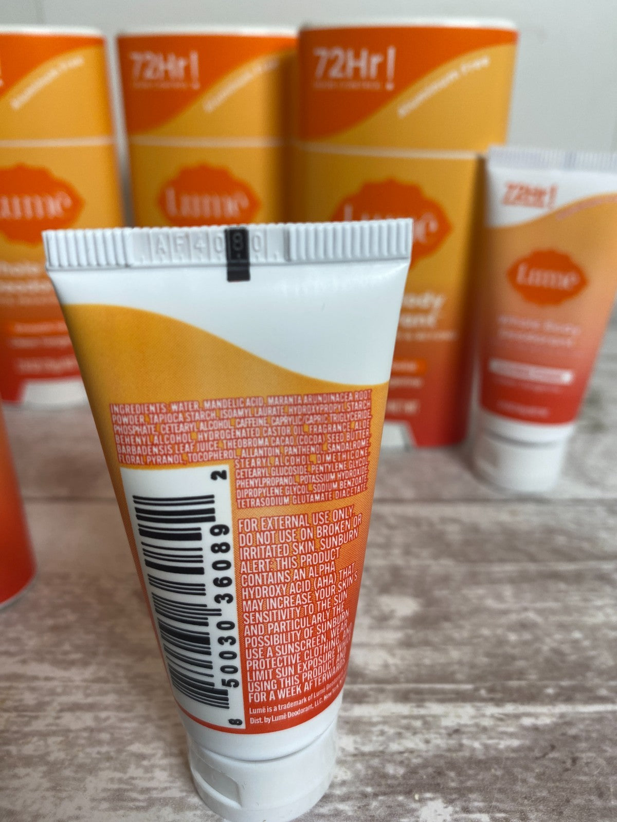 Deodorant Set - 4x Lume Smooth Solid & Invisible Clean Tangerine 2.6oz