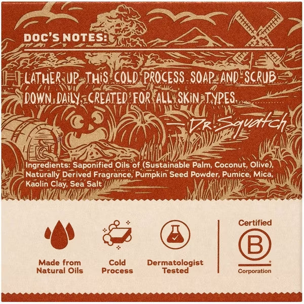 Dr. Squatch Limited Edition Pumpkin Soap Pack - Fall Natural Shower Bar