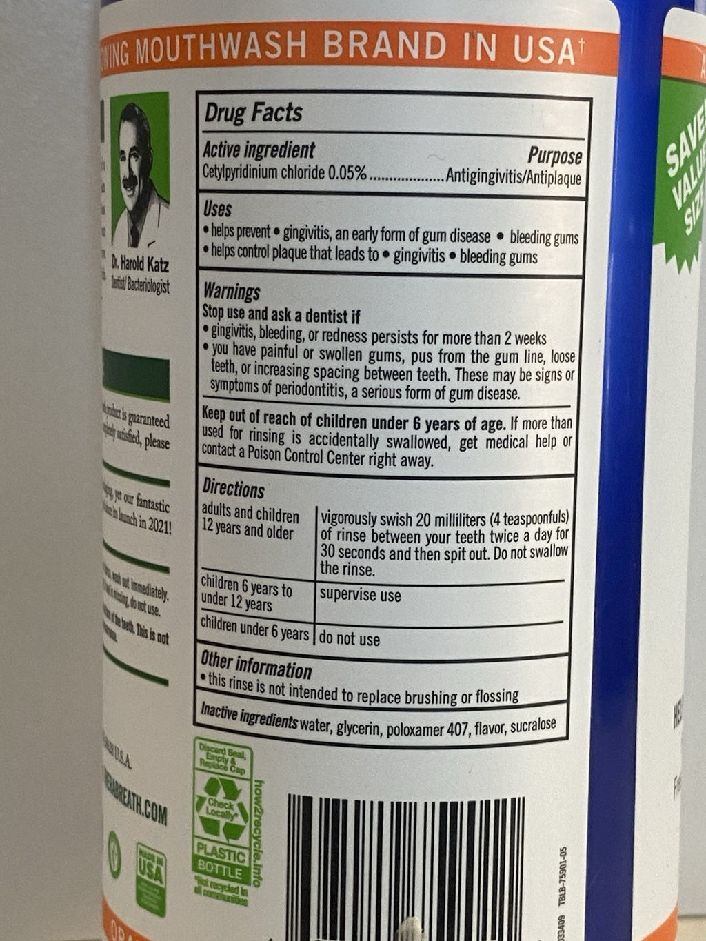 Antigingivitis Mouthwash with Fresh Mint - Healthy Gums, 33.8 Fl Oz