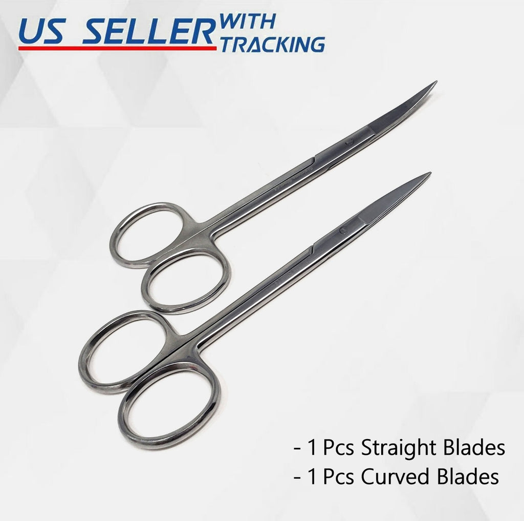 Multi-Purpose Small Scissors for Eyebrows Nails Hair Beard Cuticles - 2 Pack