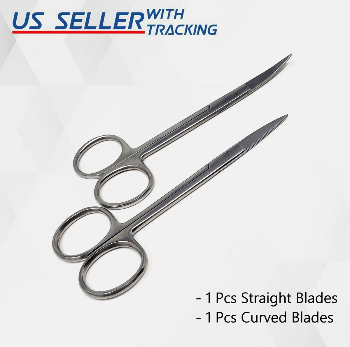 Multi-Purpose Small Scissors for Eyebrows Nails Hair Beard Cuticles - 2 Pack