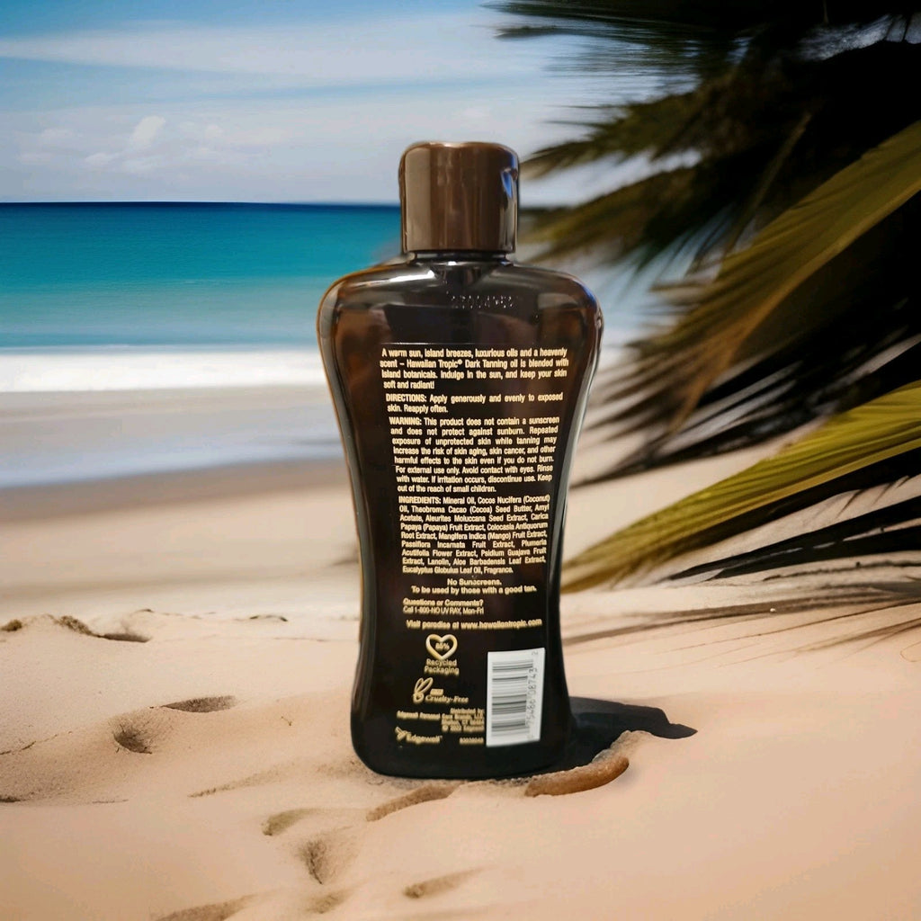 Hawaiian Tropic Dark Tanning Oil Set - Coconut Oil for Enhanced Tan & Moisturizing - 8 Fl Oz Each