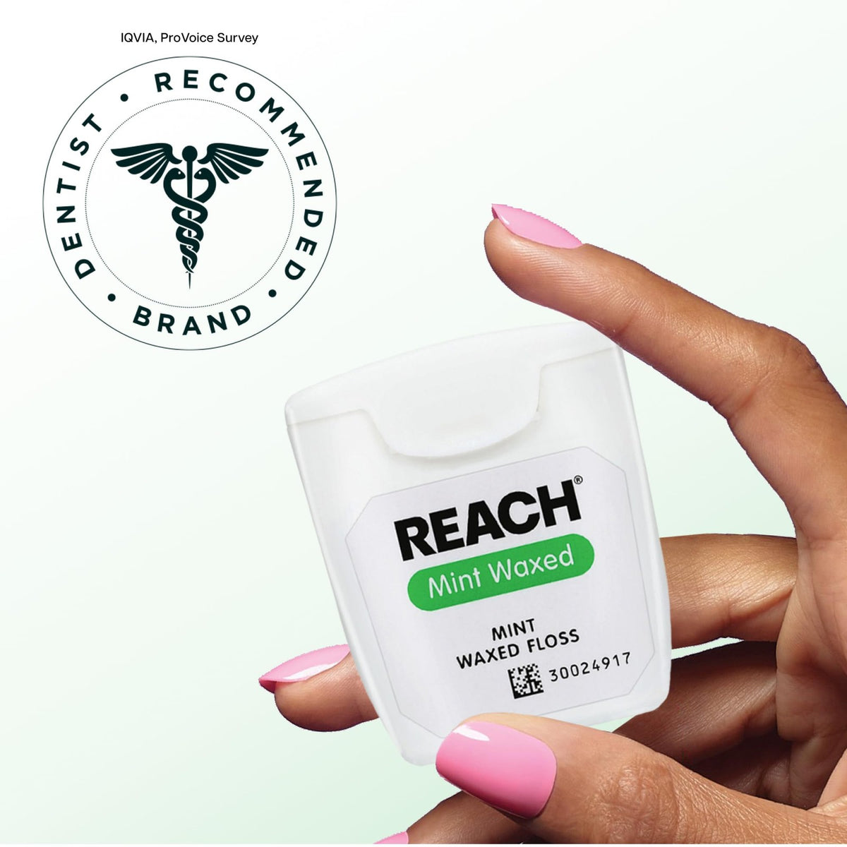 Waxed Mint Dental Floss - Shred Resistant, Plaque Remover, 165 Feet