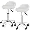 Adjustable PU Leather Salon & Tattoo Stool with Swivel & Casters