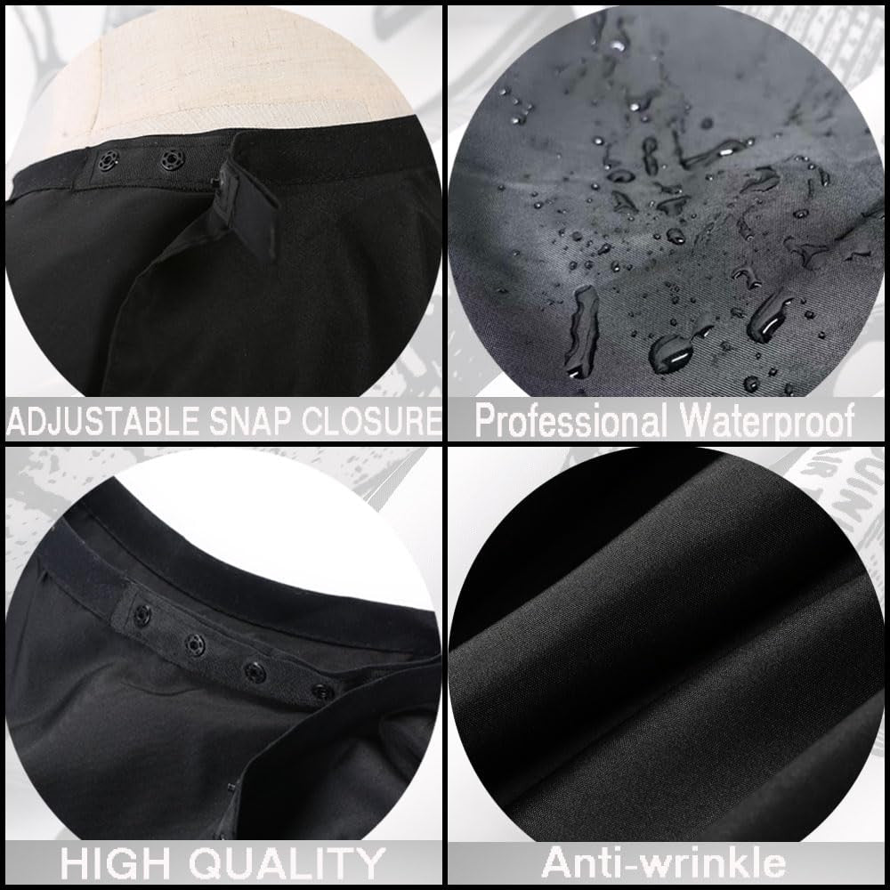 Professional Hair Cutting Cape with Adjustable Neck Closure and Duster Brush