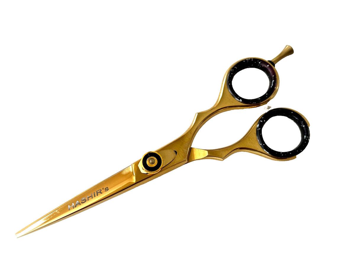 6-Inch Gold Hair Cutting Scissors for Barbers and Hair Stylists