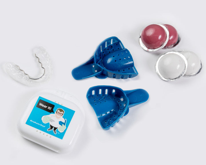 Custom Clear Dental Retainer Kit with Impression Trays and Wire Reinforcement