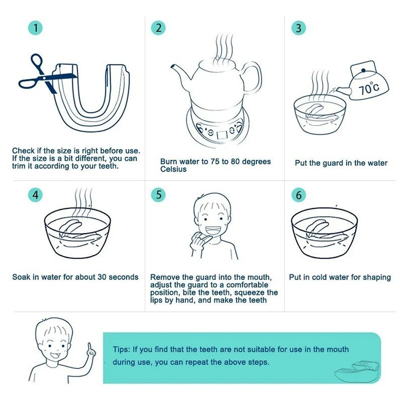 Sports Mouth Guard - Boil & Bite Adult Protection for Contact Sports