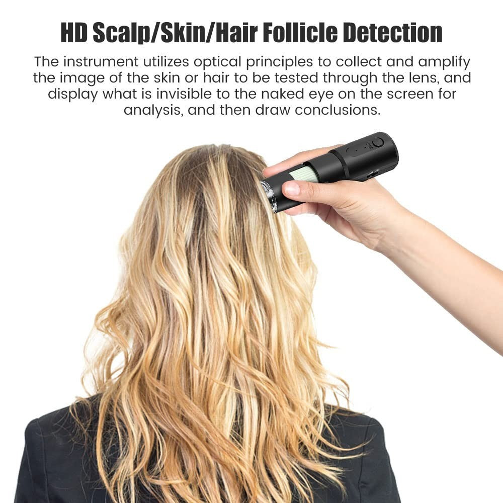 Wireless Skin & Hair Analyzer with Dual Probes & 1080P UV Magnifier