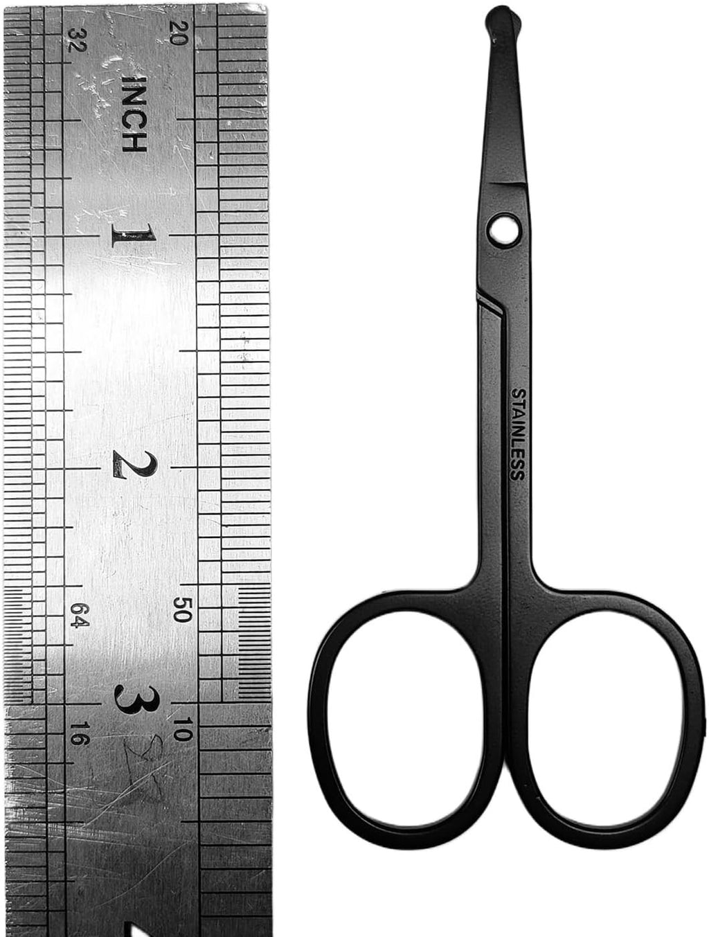Nose Hair Scissors - Stainless Steel Precision Trimmer with Safety Tips