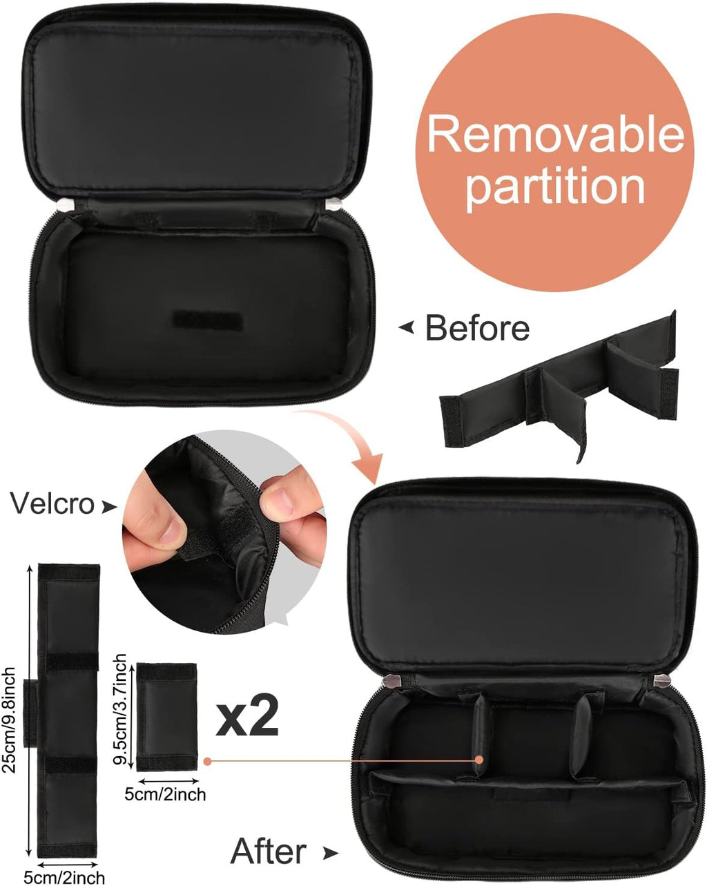 Barber Tool Organizer Bag for Hair Clippers & Scissors - Portable Storage Case