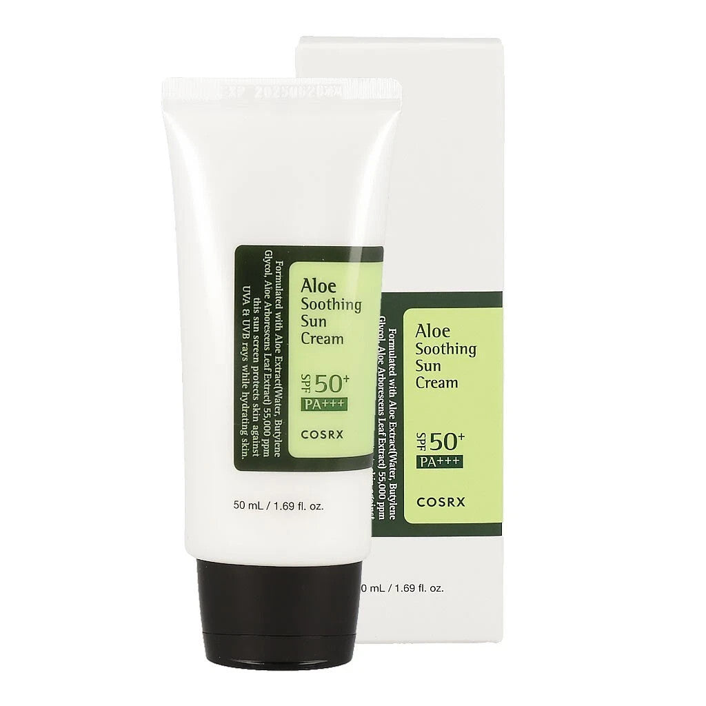 Aloe Sun Cream SPF50+ PA+++ Moisturizing Sunblock for Face 50ml