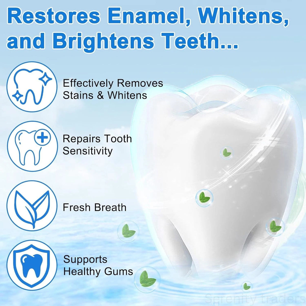 Hydroxyapatite Toothpaste 4.23 Oz - Enamel Repair Natural Whitening Fluoride-Free