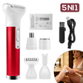 5-in-1 Women Electric Shaver Kit - Wet & Dry Body Razor for Bikini Legs Face