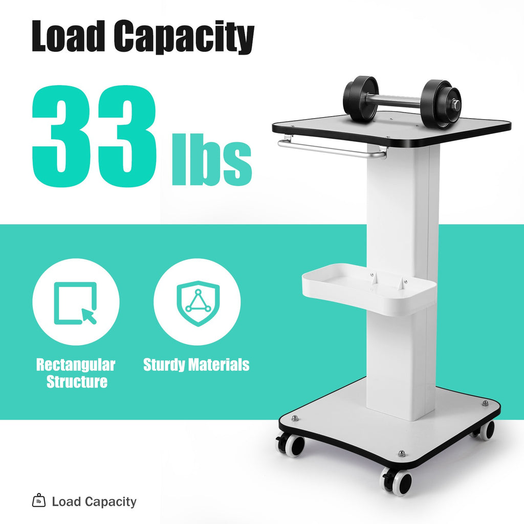 3-Tier Beauty Trolley Cart with Wheels for Salon & Spa Organization