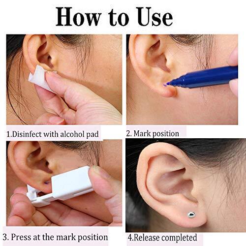Ear Piercing Gun Kit for Ears – Self Piercing Tool with 2 Guns & Studs