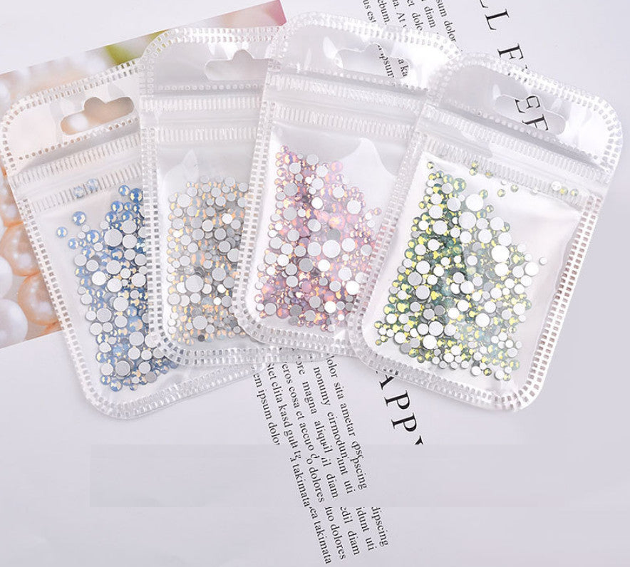 Nail Art Rhinestones Crystal Gems Flat Back 3D Tips for Nails DIY Decoration