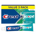Crest + Scope Whitening Toothpaste Pack of 3 - Fluoride Anticavity Mint