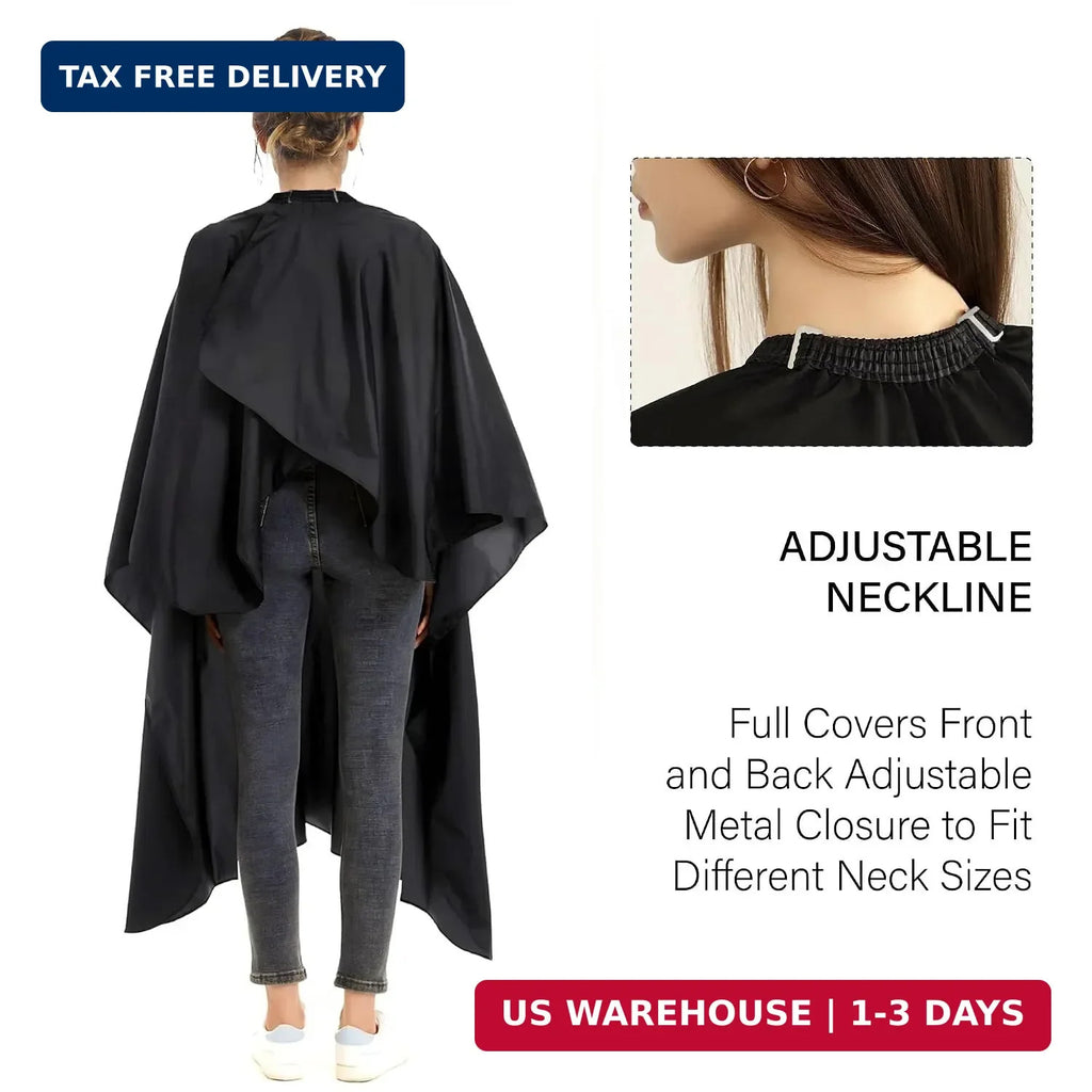 Waterproof Barber Cape with Adjustable Neck - Professional Haircut Cover