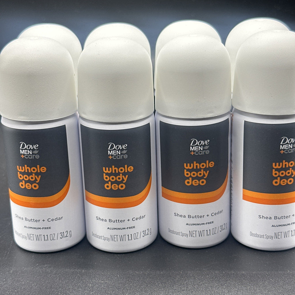 Dove Men's Care Travel Size Deodorant Spray Shea Butter Cedar Set - 8 Pack