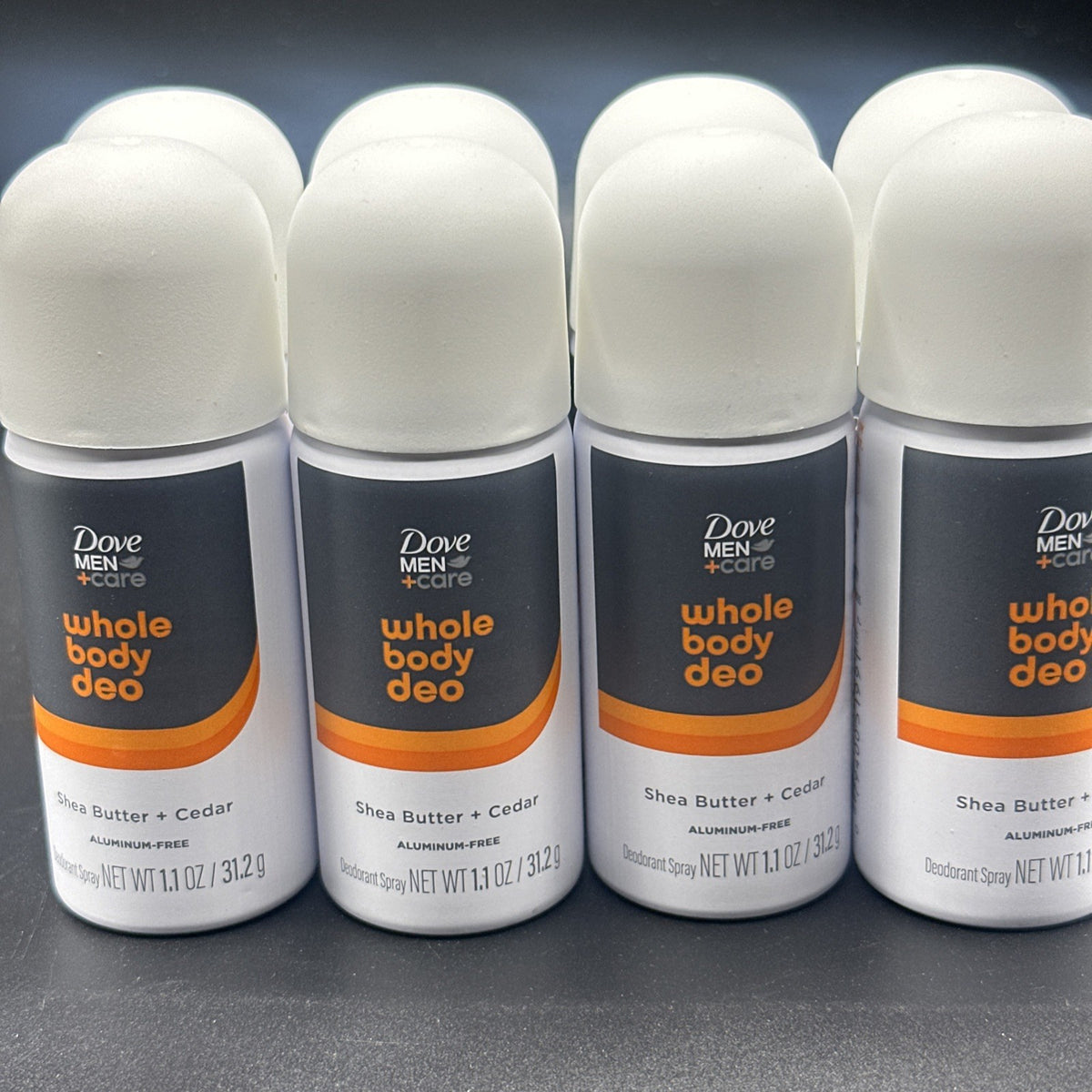 Dove Men's Care Travel Size Deodorant Spray Shea Butter Cedar Set - 8 Pack