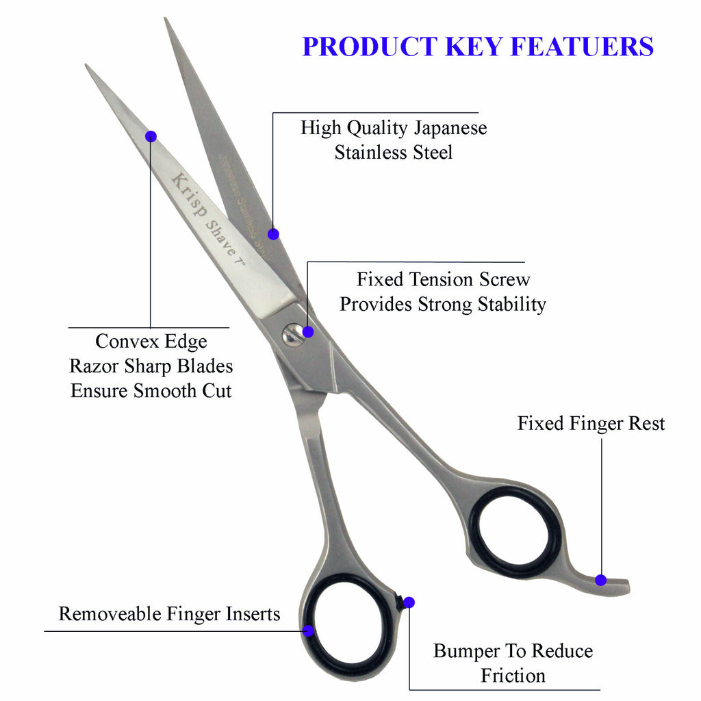 Professional Hair Cutting Scissors 6.5-7 Inch Stainless Steel Shears Unisex