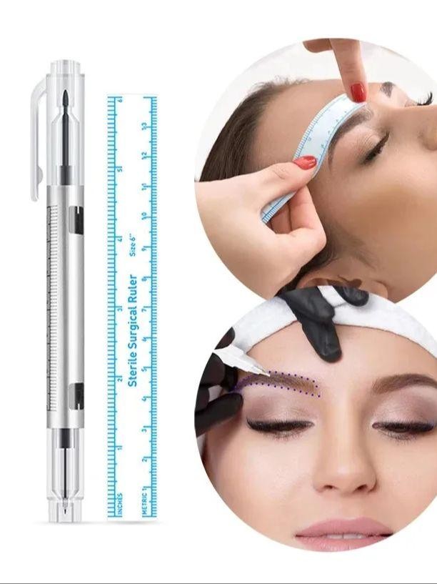 Disposable Skin Marker Pen with Ruler – Sterilized Medical Tattooing/Temporary Marking