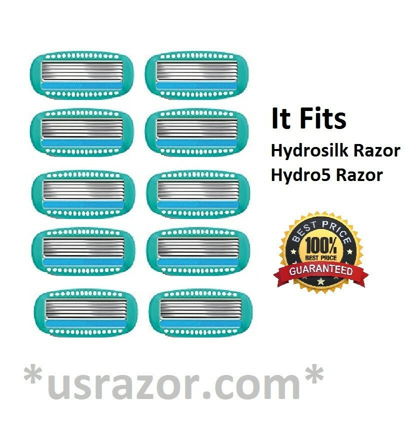 10 Schick Hydro Silk 5 Sensitive Razor Blade Refills for Women