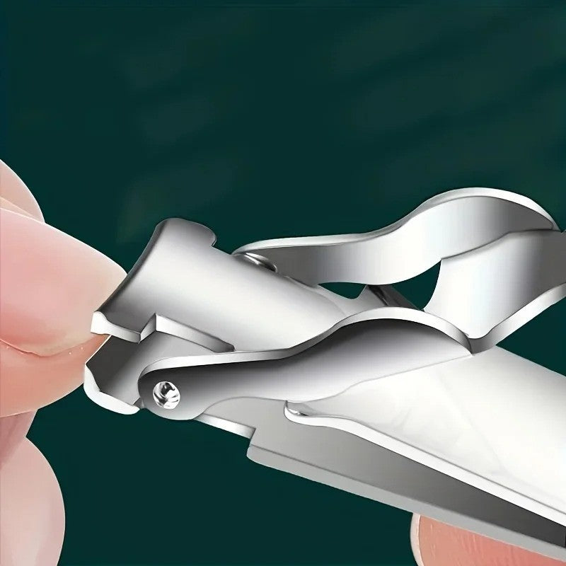 Stainless Steel Folding Nail Clipper Keychain Portable Manicure Grooming Tool