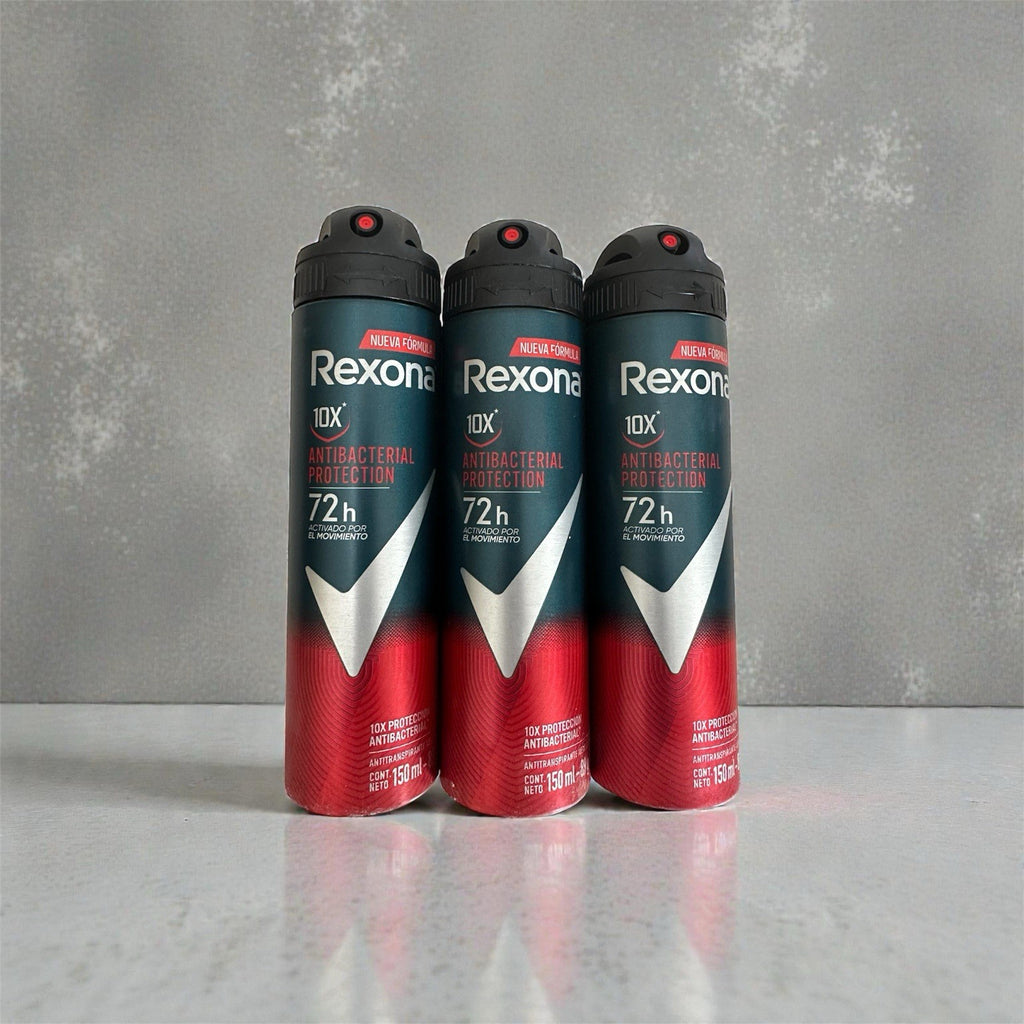 Men's Antibacterial Invisible 72H Deodorant Spray Pack of 3 - Rexona