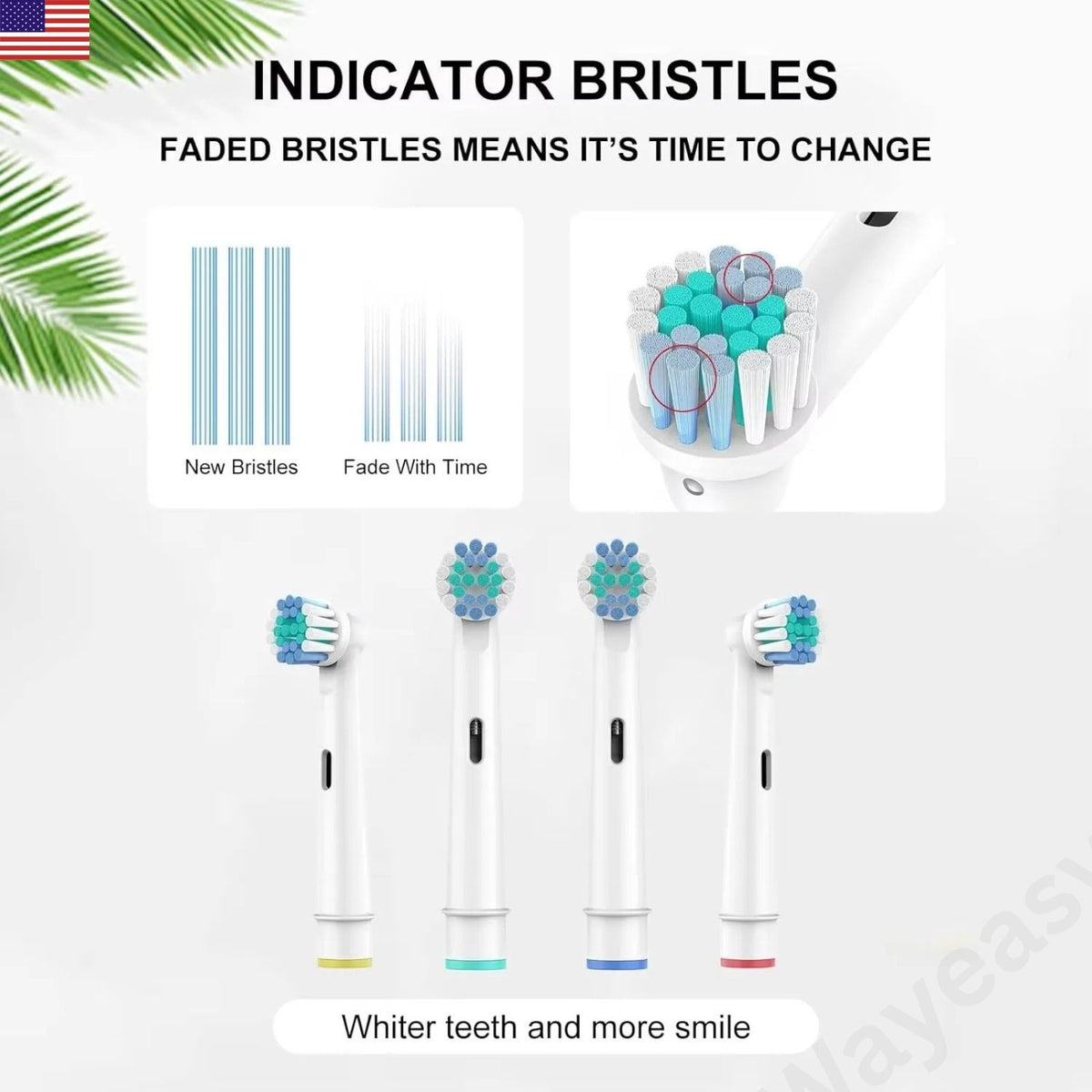 8PCS Electric Toothbrush Replacement Heads Compatible with Oral-B