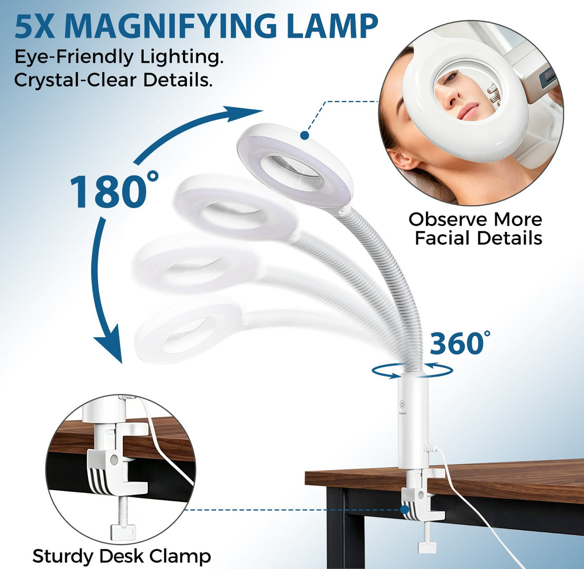 Facial Steamer with Magnifying LED Light and Deep Cleansing Technology