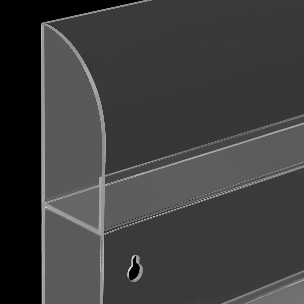 Acrylic Wall Mounted Nail Polish Organizer Rack - 6-Tier Storage Holder Set