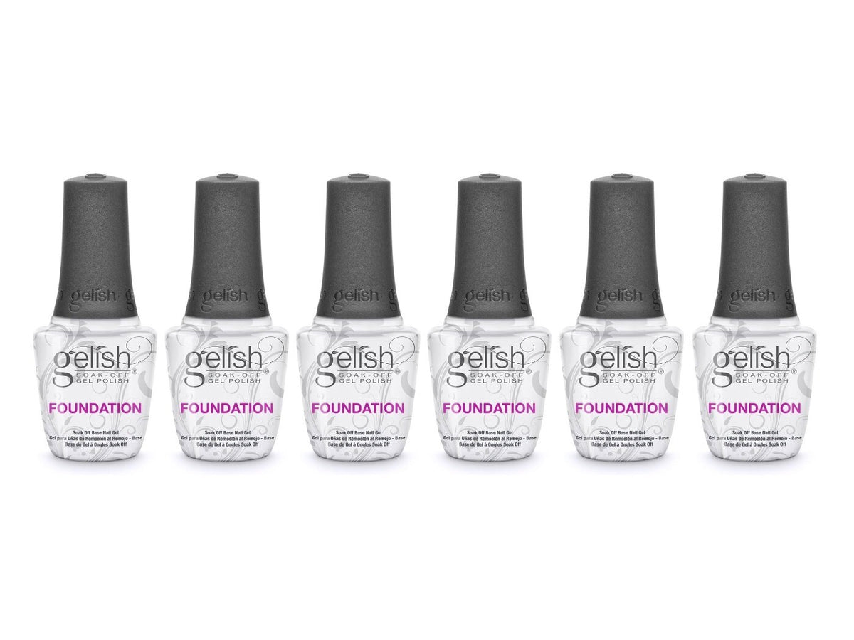 Gel Nail Base Coat - Soak Off Gel Foundation for Manicure, 0.5 Oz (Pack of 6)
