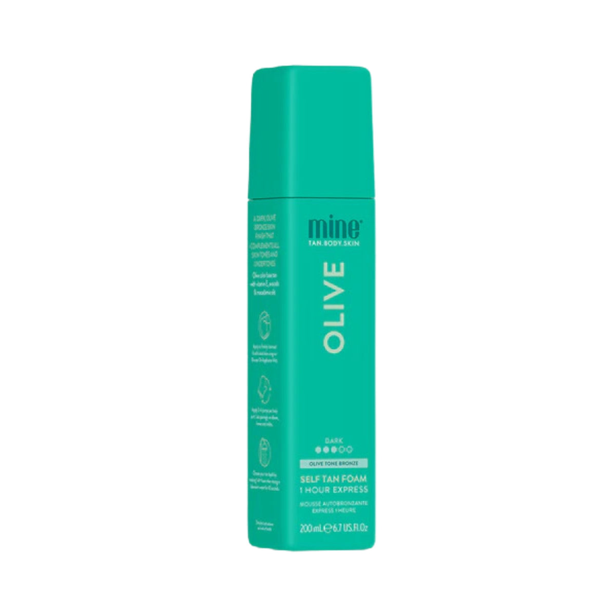 Self Tan Foam - Natural Olive Bronze, Super Dark, 6.7 Fl Oz