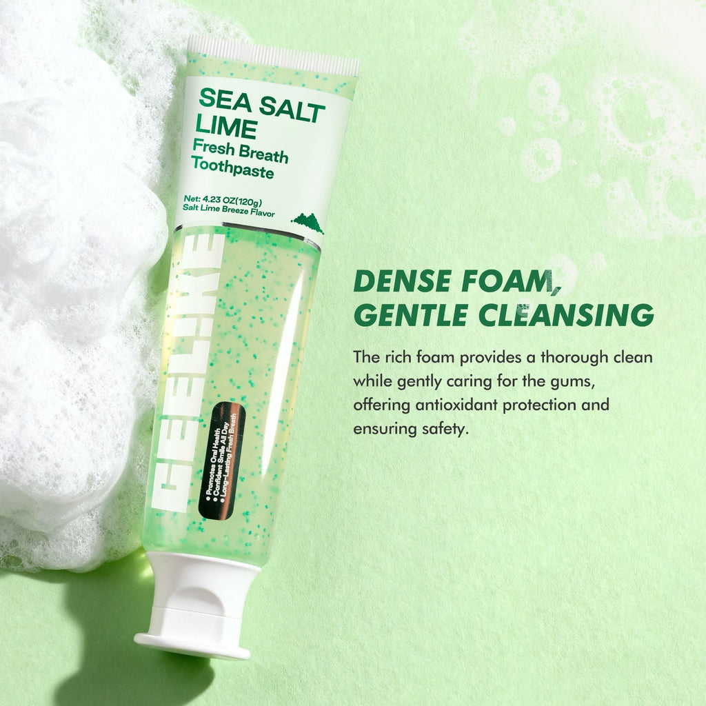 Fresh Breath Toothpaste with Sea Salt & Lime Flavor - 130g