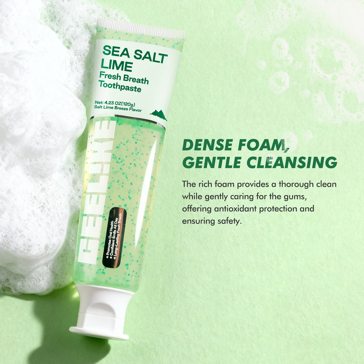 Fresh Breath Toothpaste with Sea Salt & Lime Flavor - 130g