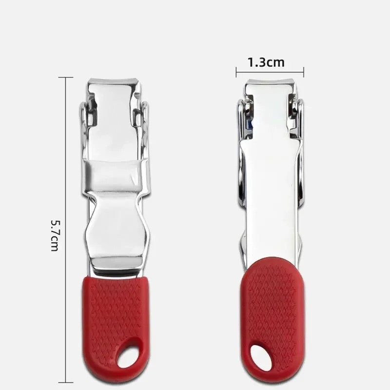 Swiss Made Red Nail Clipper with Lanyard Hole Stainless Steel Compact Manicure Tool