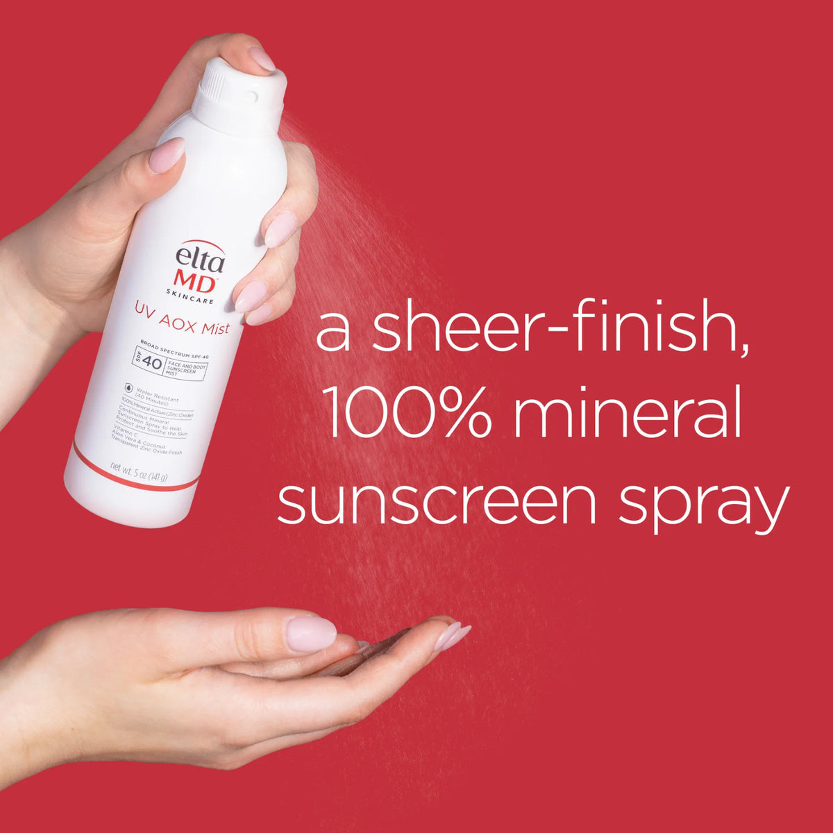 Mineral Sunscreen Mist SPF 40 for Face & Body, Broad Spectrum, 5 oz