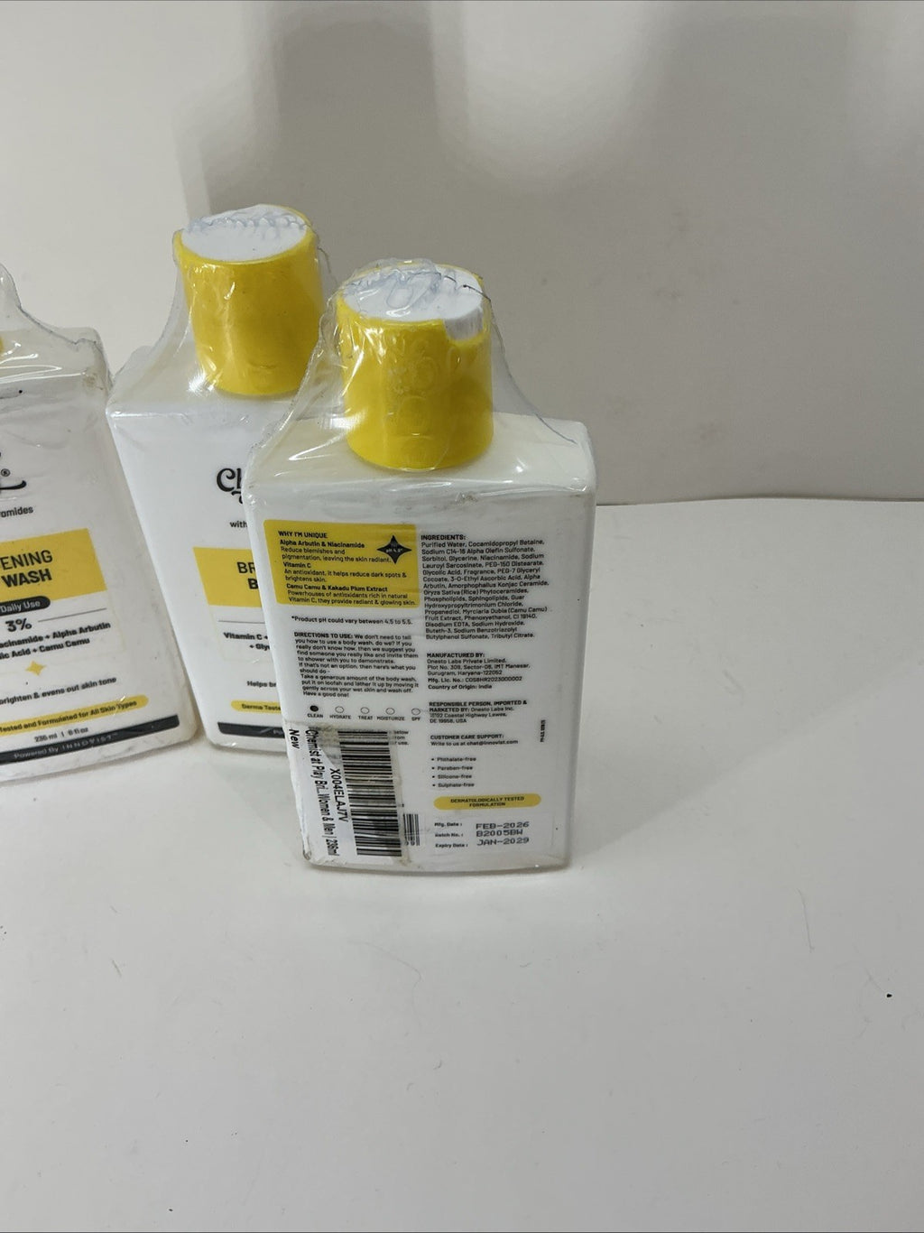 Brightening Body Wash Set - 3 Sealed Bottles, 8 Fl Oz Each, Exp 2029