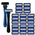 24 Pack Men’s Razor Blades Refills - Comfortable Shave, Compatible with MACH 3
