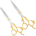 Professional Hair Cutting & Thinning Shear Set - 7" with Gold Handles