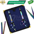 Professional Rainbow Hair Cutting & Thinning Scissors 6.5" - High-Precision Barber Shears