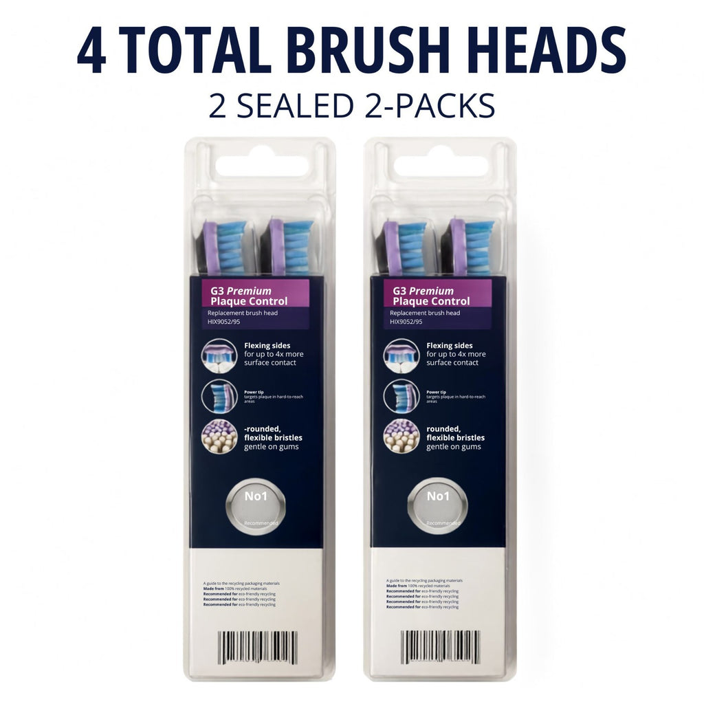 Philips Sonicare G3 Premium Gum Care Replacement Brush Heads - Black, 4 Pack