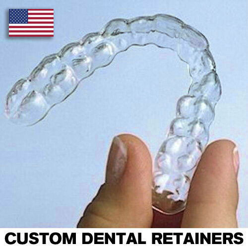 Custom Dental Retainers Set Upper and Lower Made in USA - Clear Aligners